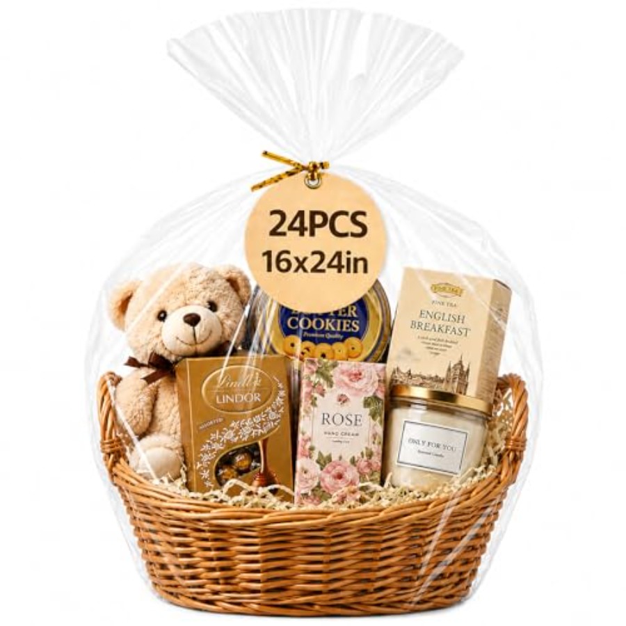 Cellophane Wrap Clear - Pellicola Trasparente per Cesti Regalo 16x24