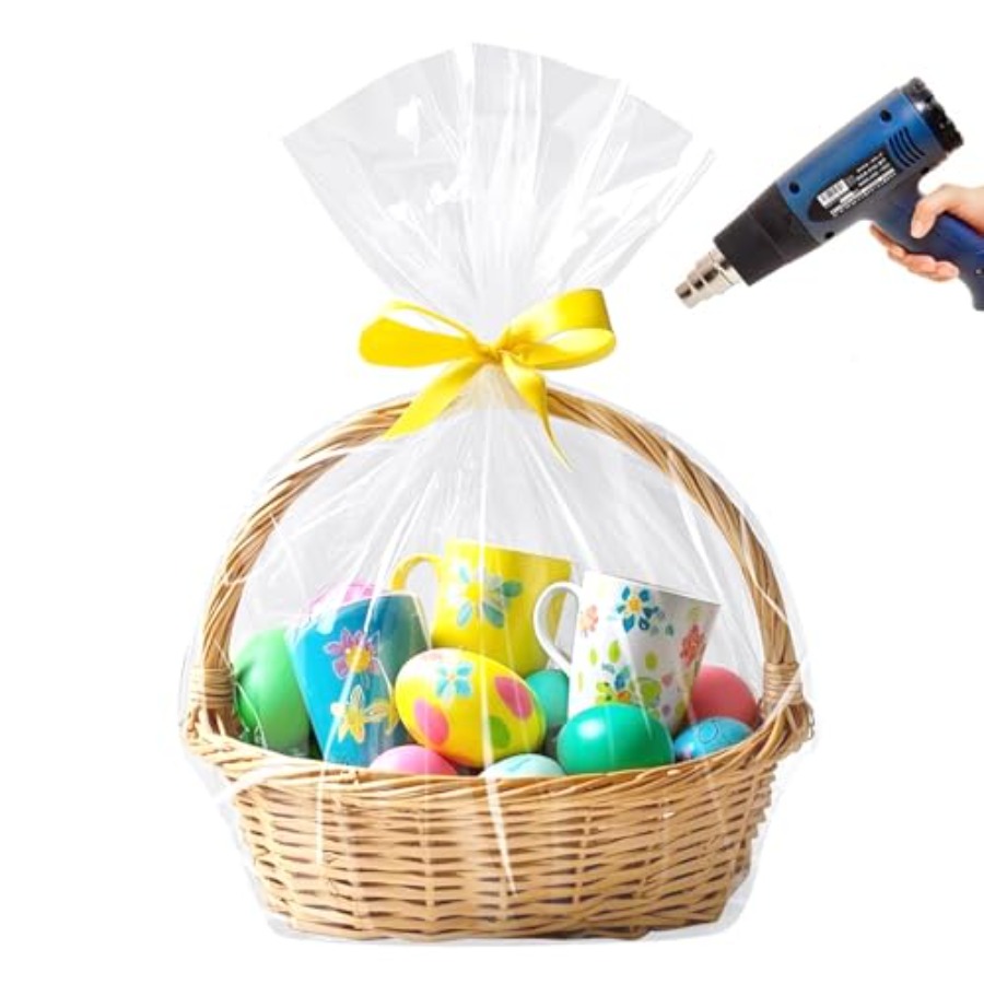 Cellophane Wrap Clear - Sacchetti termoretraibili in cellophane per cesti