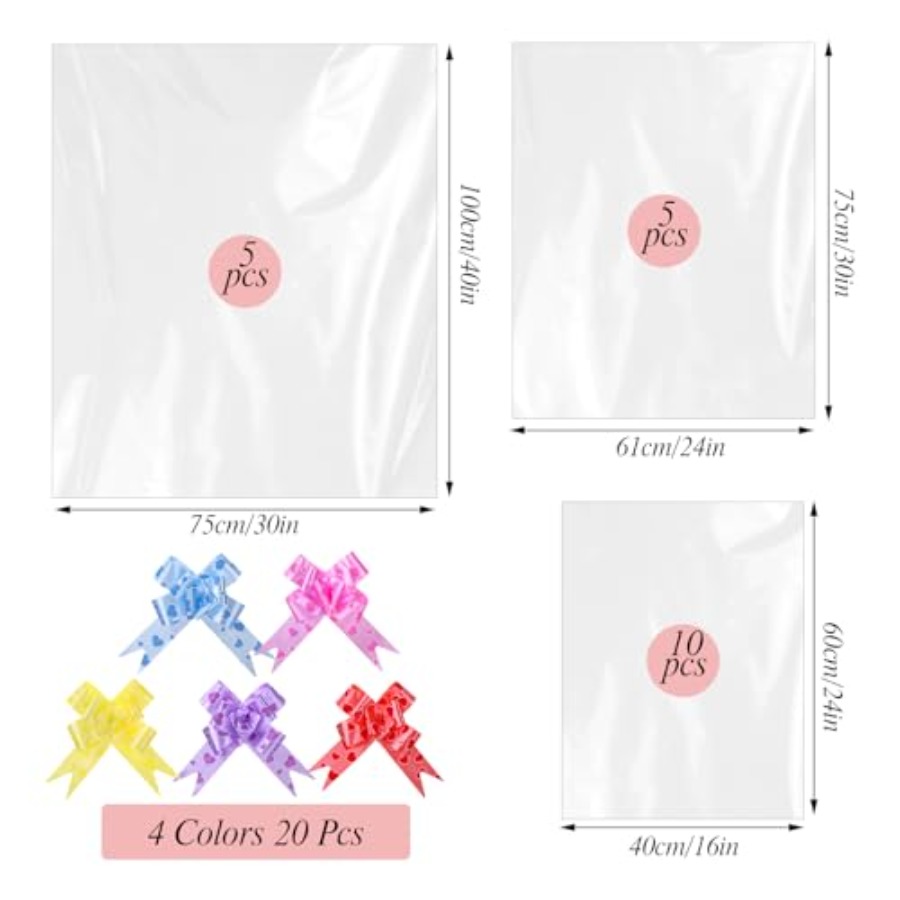 20 Sacchetti Grandi in Celloph - Cellophane Wrap Clear recensione e prezzo