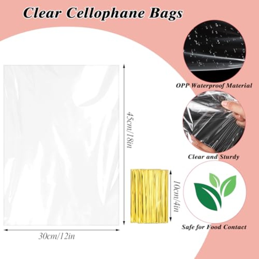 60 Sacchetti Regalo in Celloph - Cellophane Wrap Clear recensione e prezzo