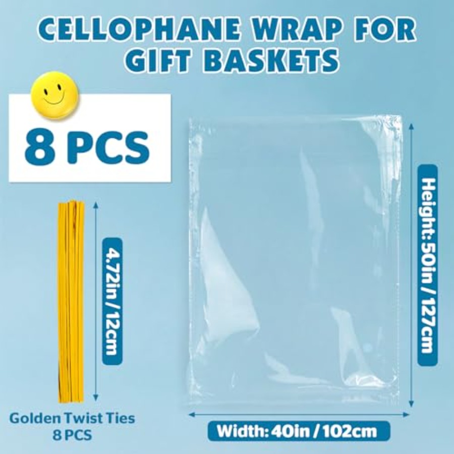 8 sacchetti grandi in cellopha - Cellophane Wrap Clear recensione e prezzo