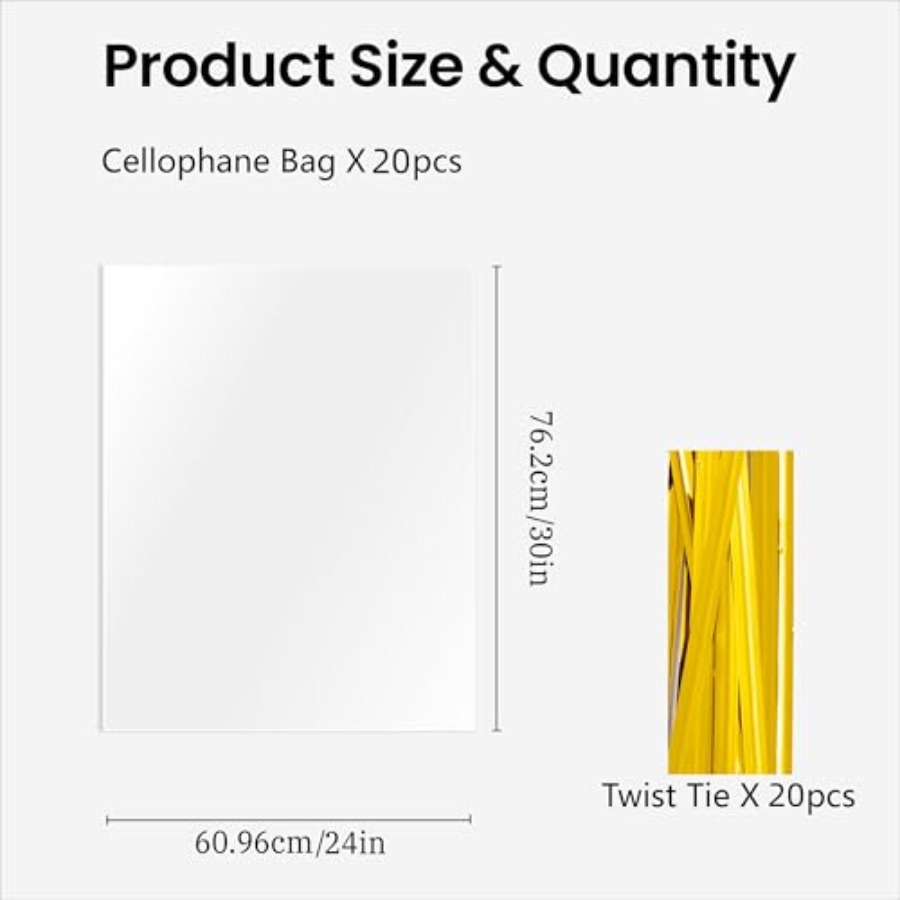 20 Sacchetti Trasparenti in Ce - Cellophane Wrap Clear recensione e prezzo